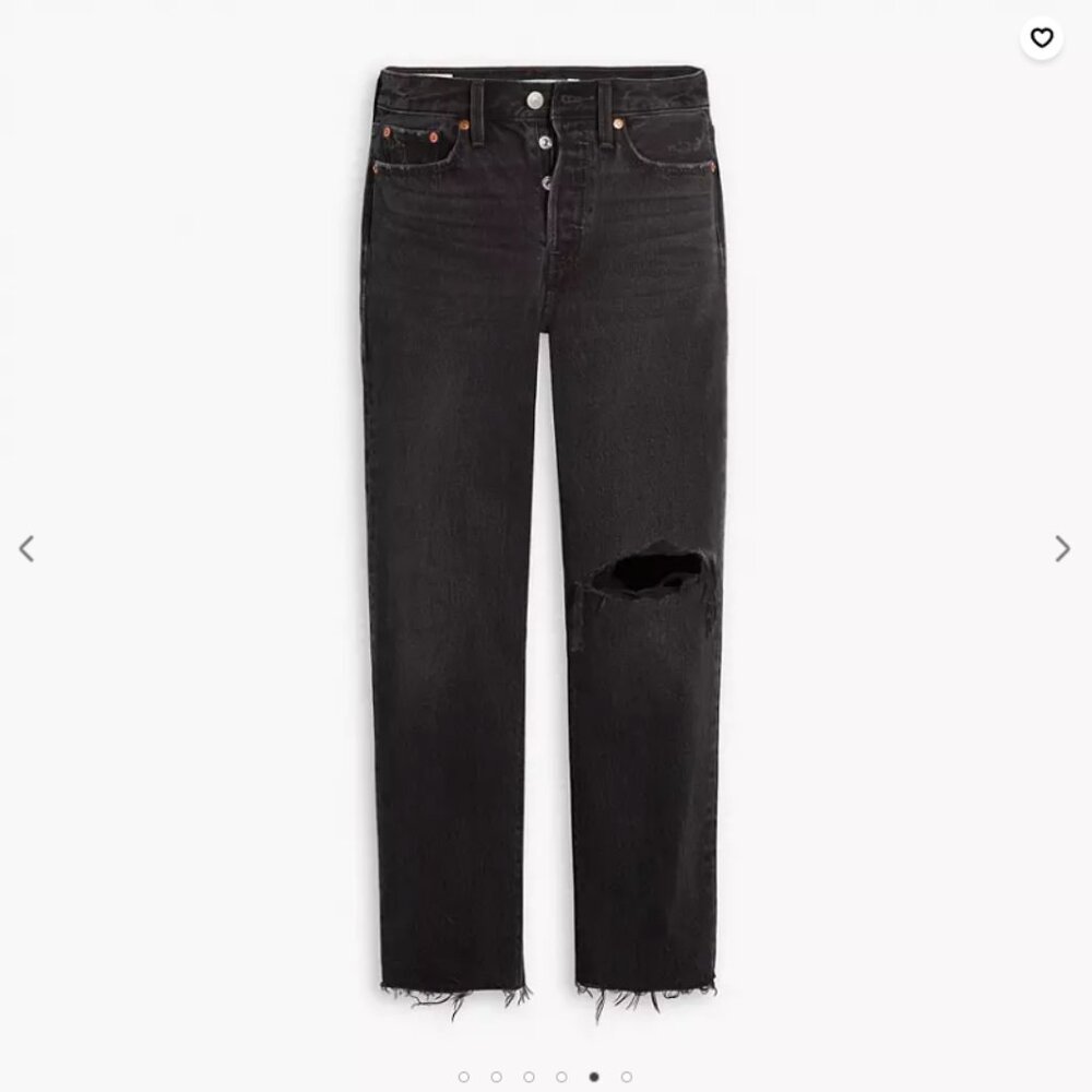 Levi's Wedgie Straight Jeans (Black, 26)
